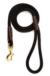 Mendota Black 4 Foot Snap Leash